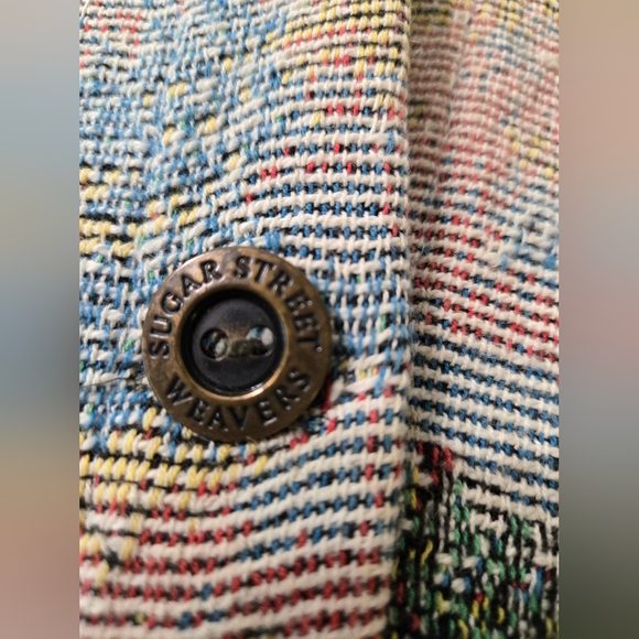 Vintage Sugar Street Weavers Hot Air Balloon Woven Tapestry Jacket size OSFM - Picture 3 of 10